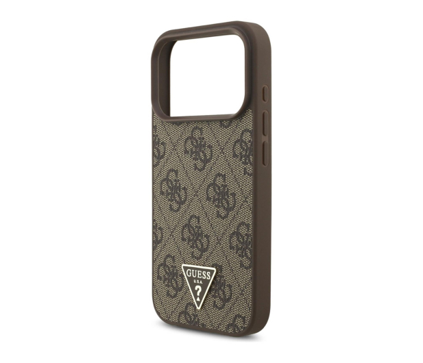 Guess 4G Strap Triangle Logo MagSafe do iPhone 17 Pro brązowy - 1365511 - zdjęcie 4